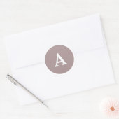Aangepaste monogram envelop ronde sticker (Envelop)