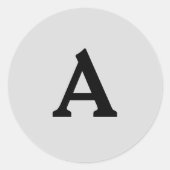 Aangepaste monogram envelop ronde sticker (Voorkant)