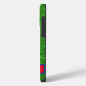 Aangepaste monogram fairway golfbal iPhone hoesje (Linkerkant)