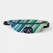Aangepaste Monogram Fanny Pack – Abstract Blauw Gr Heuptasje (Voorkant)