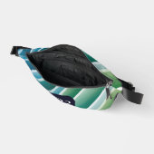 Aangepaste Monogram Fanny Pack – Abstract Blauw Gr Heuptasje (Open)