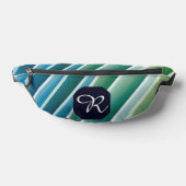 Aangepaste Monogram Fanny Pack – Abstract Blauw Gr Heuptasje (Liggend)