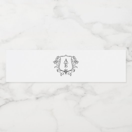 Aangepaste Monogram Favoriete Wraps Waterfles Etiket (Enkel label)