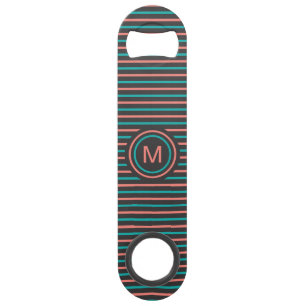 Aangepaste monogram flesopening strips Patroon Aan Speed Flessenopener