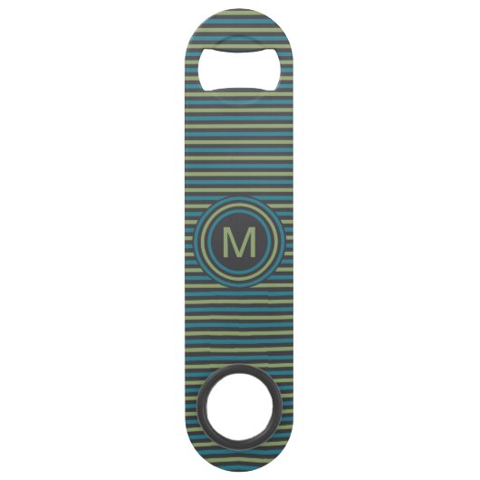 Aangepaste monogram flesopening strips Patroon Aan Speed Flessenopener (Voorkant)