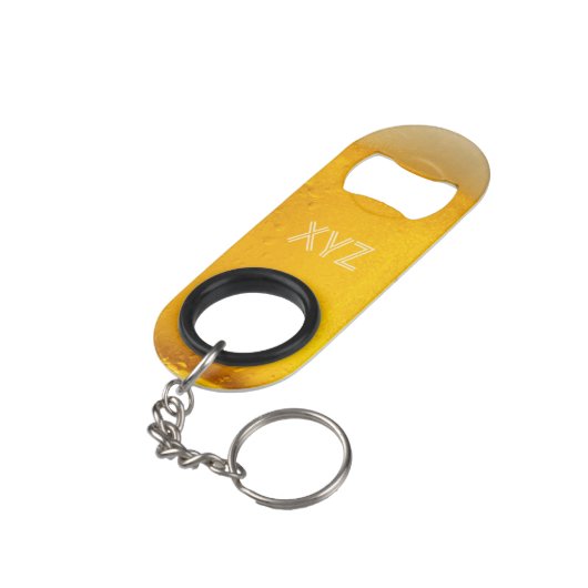 Aangepaste monogram flessenopening BEER Mini Flessenopener (Achterkant Gekanteld)
