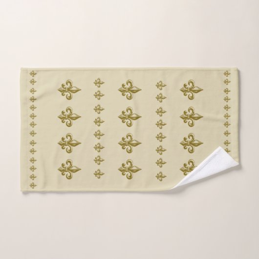 Aangepaste Monogram Fleur de Lis badhanddoek set Bad Handdoek (Handdoek)