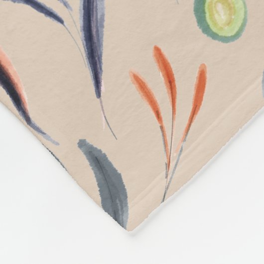 Aangepaste MONOGRAM Floral Fleece Deken (Hoek)