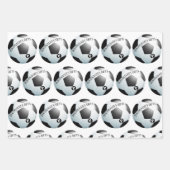 Aangepaste monogram football Voetbal Inpakpapier Vel (Voorkant 3)