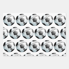 Aangepaste monogram football Voetbal Inpakpapier Vel