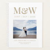 Aangepaste monogram foto bruiloft planner
