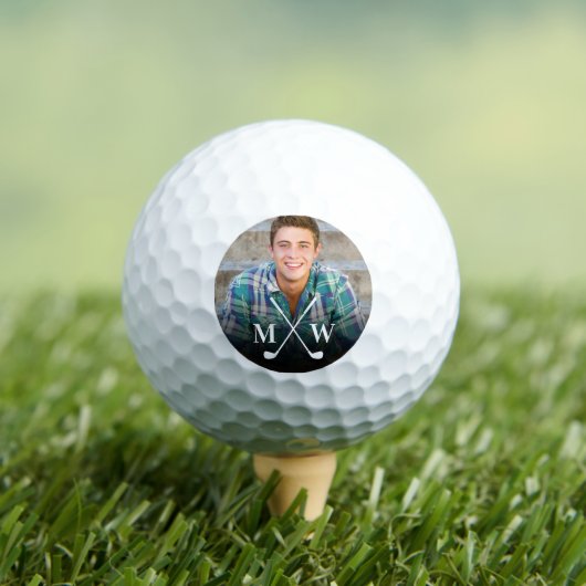 Aangepaste Monogram Foto Golfballen (Insitu Shirt)