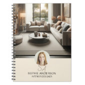 Aangepaste Monogram Foto Interieur Ontwerp Profess Notitieboek (Voorkant)