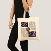 Aangepaste monogram Fotocollage Canvas tas monogra (Voorkant (product))