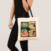 Aangepaste monogram fotocollage tote bag (Voorkant (product))