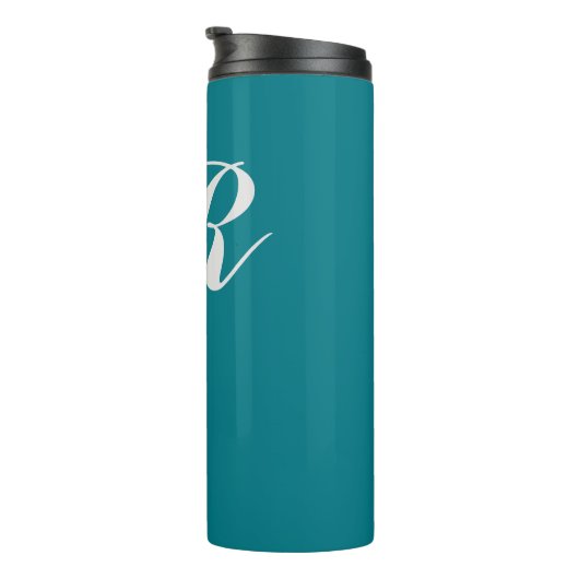 Aangepaste monogram geïsoleerde tumbler thermosbeker (Geroteerd rechts)