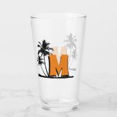 Aangepaste Monogram Gepersonaliseerde Highball Gla Glas (Achterkant)