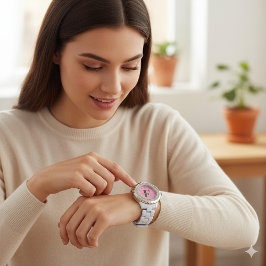 Aangepaste Monogram Gepersonaliseerde Naam Initiaa Horloge