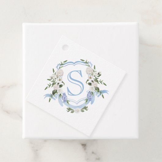 Aangepaste Monogram Ginger Jar Krans Bedankjes Labels (In situ)