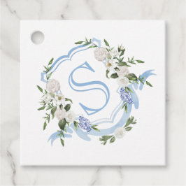 Aangepaste Monogram Ginger Jar Krans Bedankjes Labels