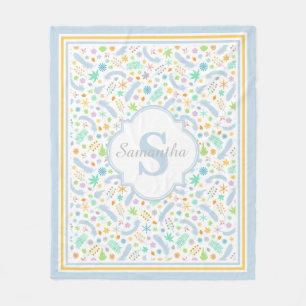 Aangepaste monogram Girl Fleece Blanket, medium