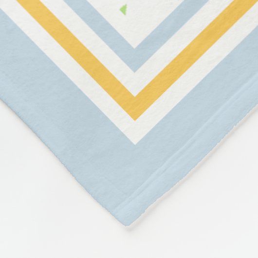 Aangepaste monogram Girl Fleece Blanket, medium (Hoek)