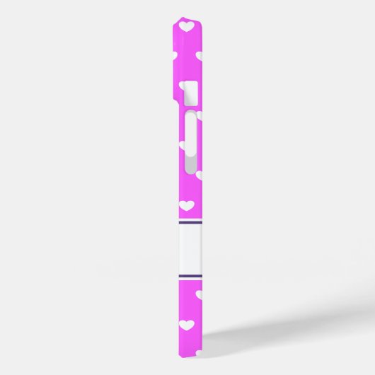 Aangepaste Monogram Girly Pink met schattige witte Case-Mate iPhone Case (Achterkant / Links)