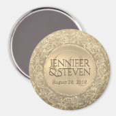 Aangepaste monogram Glam-zegel Magneet (Voorkant / Achterkant)