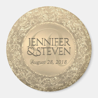 Aangepaste monogram Glam-zegel Magneet