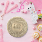 Aangepaste monogram Glam-zegel Papieren Bordje (Feest)