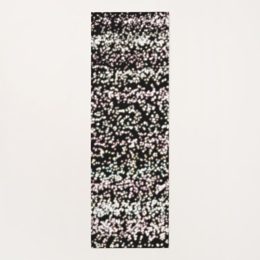 Aangepaste monogram glitter roos goud zwart abstra yogamat (Achterkant)