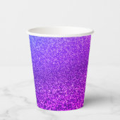 Aangepaste monogram  glitterring 3 ring papieren bekers (Achterkant)