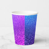 Aangepaste monogram  glitterring 3 ring papieren bekers (Rechts)
