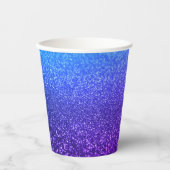 Aangepaste monogram  glitterring 3 ring papieren bekers (Voorkant)