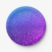 Aangepaste monogram  glitterring 3 ring papieren bordje (Voorkant)