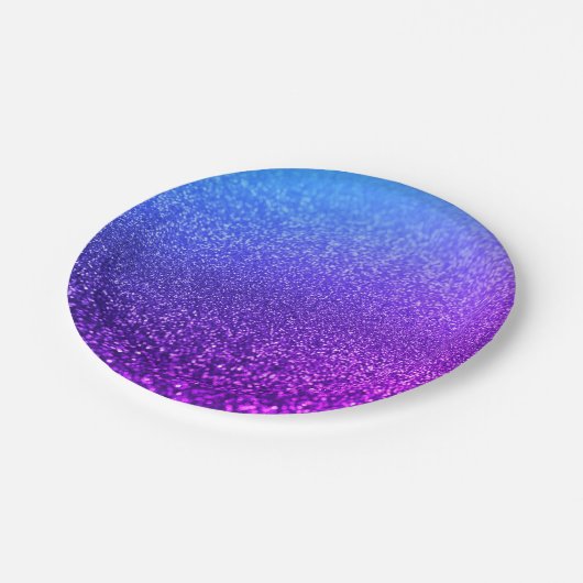 Aangepaste monogram  glitterring 3 ring papieren bordje (Gekanteld)