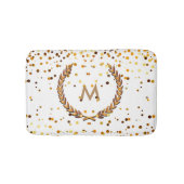 Aangepaste monogram Gold Glitter Confetti op maat Badmat (Voorkant)