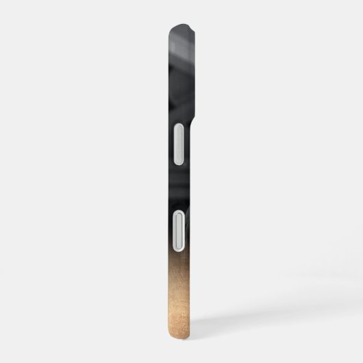 Aangepaste Monogram Gold Ombre Foto iPhone 16 Hoesje (Rechterkant)