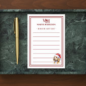 Aangepaste Monogram Golden Doodle Holiday Gift Lis Post-it® Notes