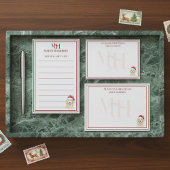 Aangepaste Monogram Golden Retriever Holiday Gift  Post-it® Notes