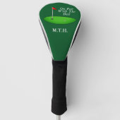 Aangepaste monogram golf driver cover cadeau (Voorkant)