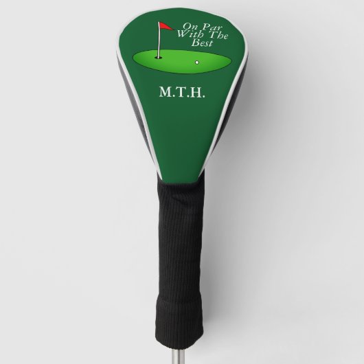 Aangepaste monogram golf driver cover cadeau (Voorkant)