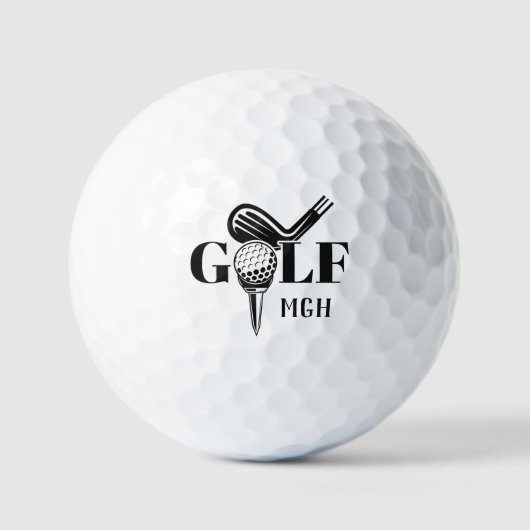 Aangepaste monogram golf golfballen (Voorkant)
