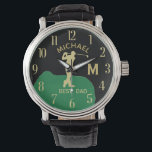 Aangepaste monogram Golf Naam Beste pap Gfit Horloge<br><div class="desc">Dit unieke horloge is ontworpen als een cadeau voor je vader, die echt voor golf zorgt. Kenmerken het monogram/initiaal; voornaam en "beste vader". Er is zelfs een unieke gelaagde van het monogram — kijk goed en je ziet drie kleuren, wat het gevoel van diepte geeft. Als u ontwerpvragen of speciale...</div>