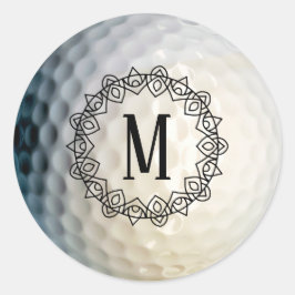 Aangepaste monogram golfbal Sticker