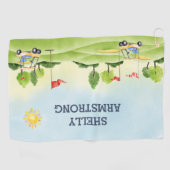 Aangepaste monogram Golfhanddoek (Horizontaal)