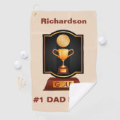 Aangepaste monogram Golfhanddoek voor papa (Insitu)