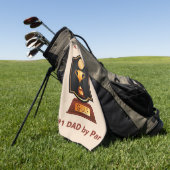 Aangepaste monogram Golfhanddoek voor papa (Groen)