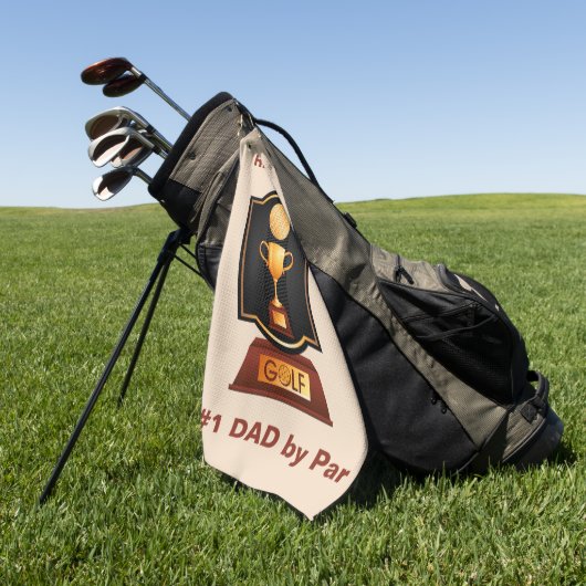 Aangepaste monogram Golfhanddoek voor papa (Groen)