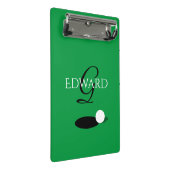 Aangepaste monogram golfkaarthouder mini klembord (Schuin)